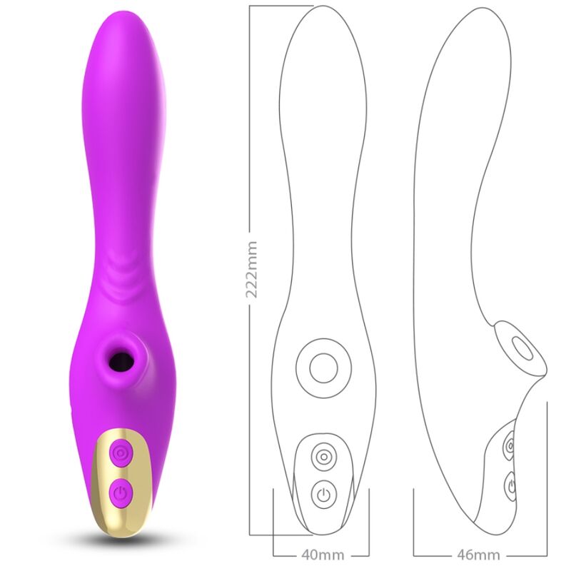 Succhia Clitoride Armony Dudu — Silicone, 9 Modalità, Viola