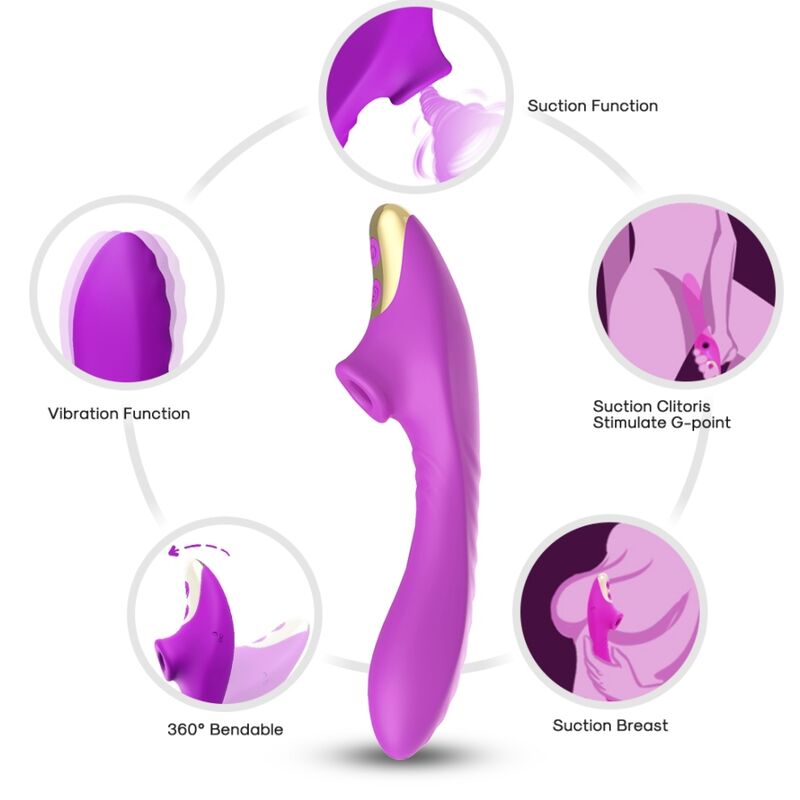 Succhia Clitoride Armony Dudu — Silicone, 9 Modalità, Viola