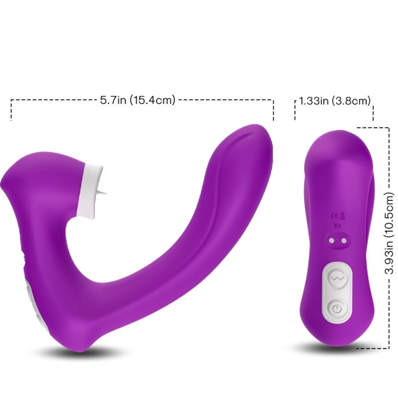 Succhia Clitoride con Vibratore Curvo Armony Secretkiss — Viola