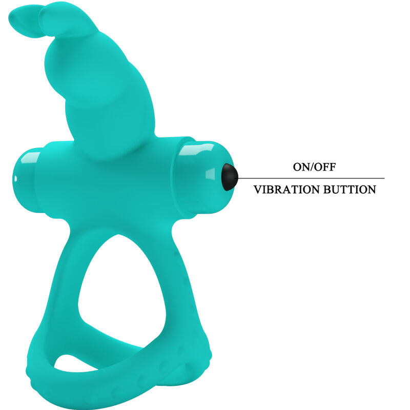 Anello Fallico Vibrante Pretty Love Figgy — Silicone, Verde
