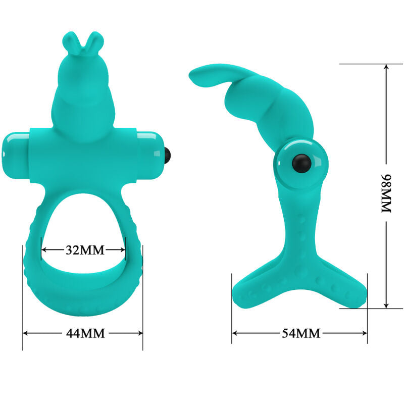 Anello Fallico Vibrante Pretty Love Figgy — Silicone, Verde