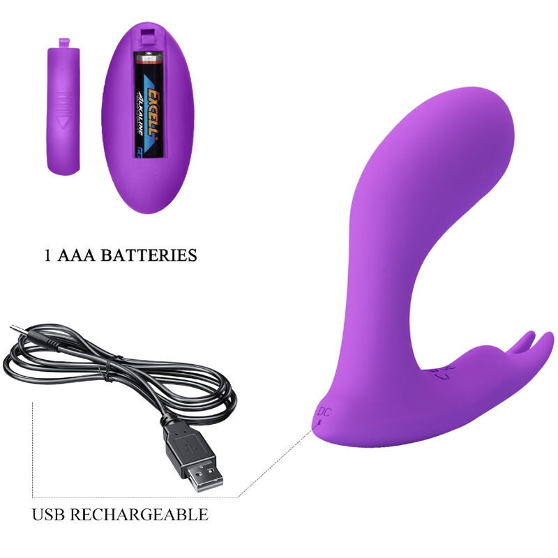 Vibratore Rabbit Telecomando Pretty Love Idabelle — Viola