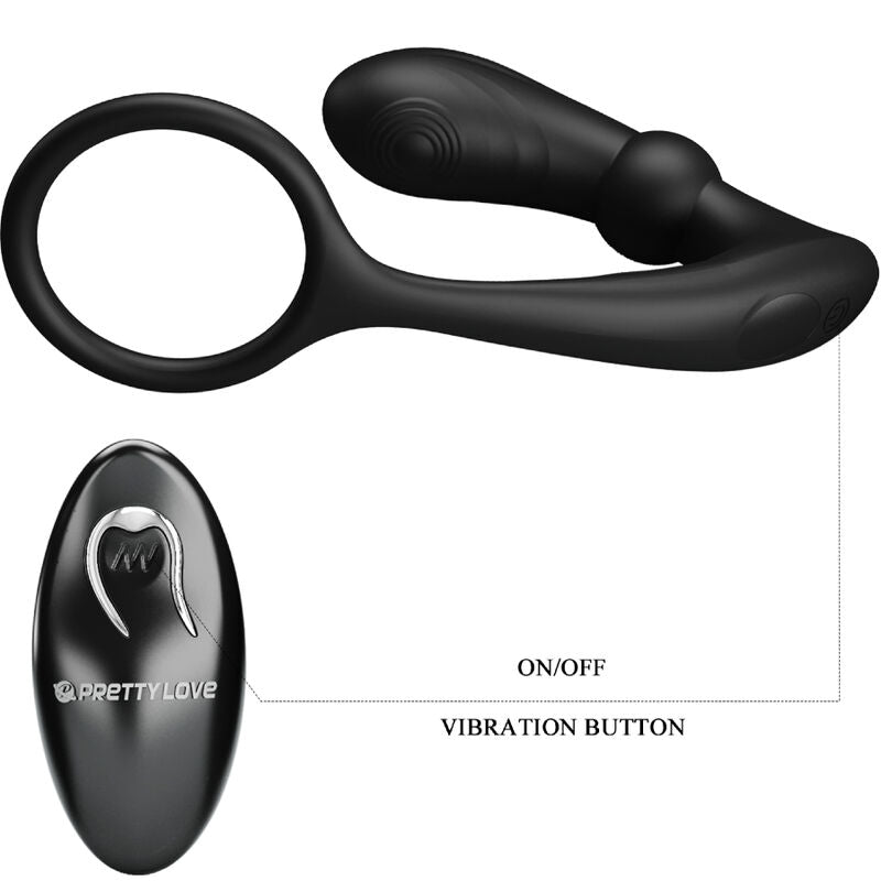 Anello Fallico con Plug Anale Vibrante Pretty Love Warren