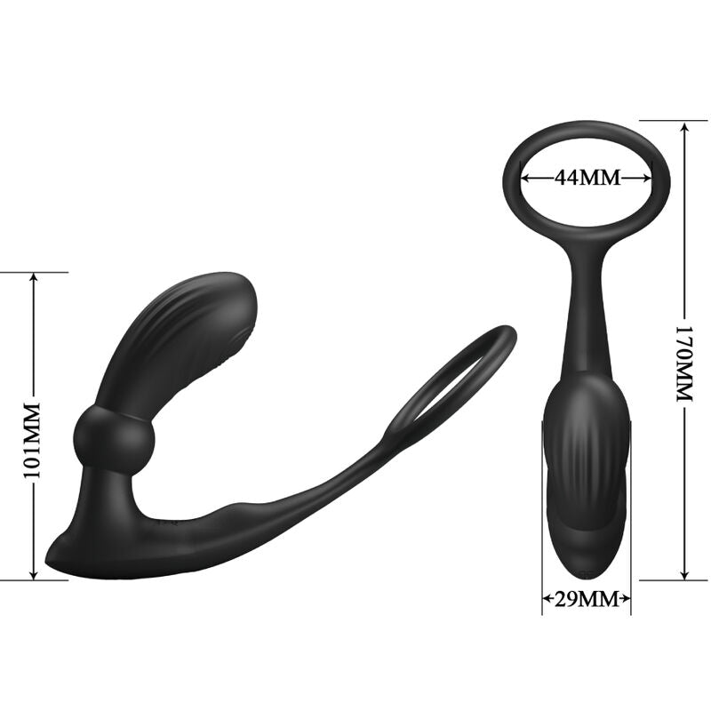 Anello Fallico con Plug Anale Vibrante Pretty Love Warren