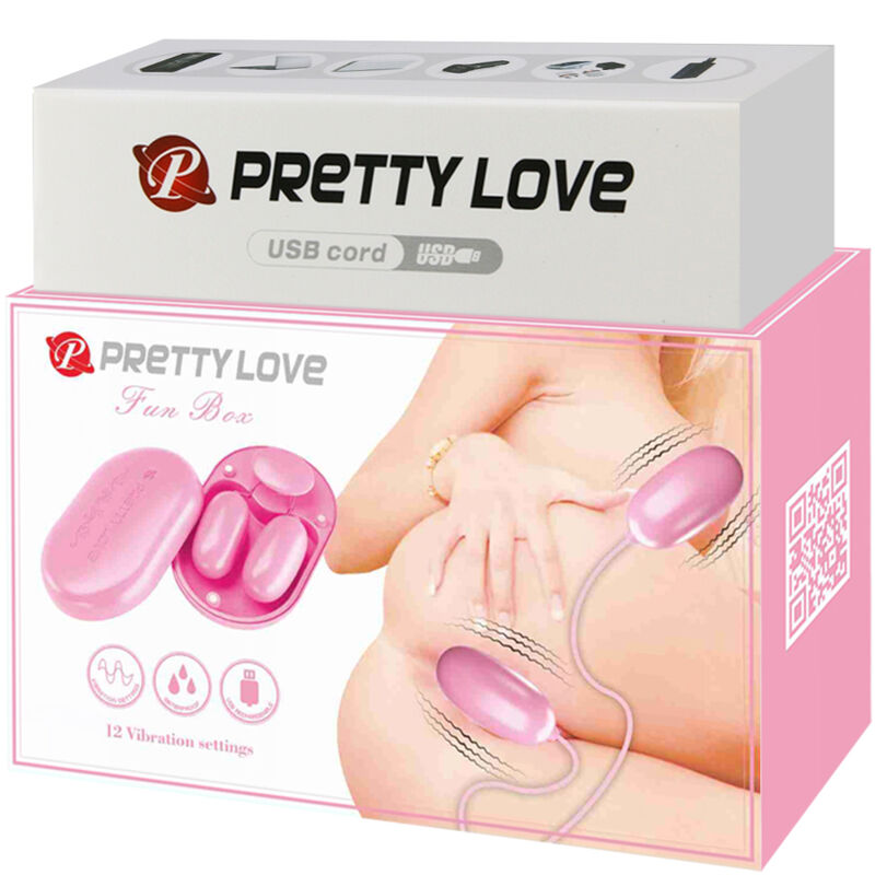 Uovo Vibrante Bullet Pretty Love Fun Box — 12 Modalità, Rosa