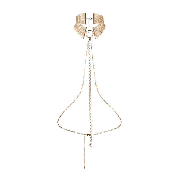 Collare BDSM Girocollo Bijoux Désir Métallique — Rete Dorata