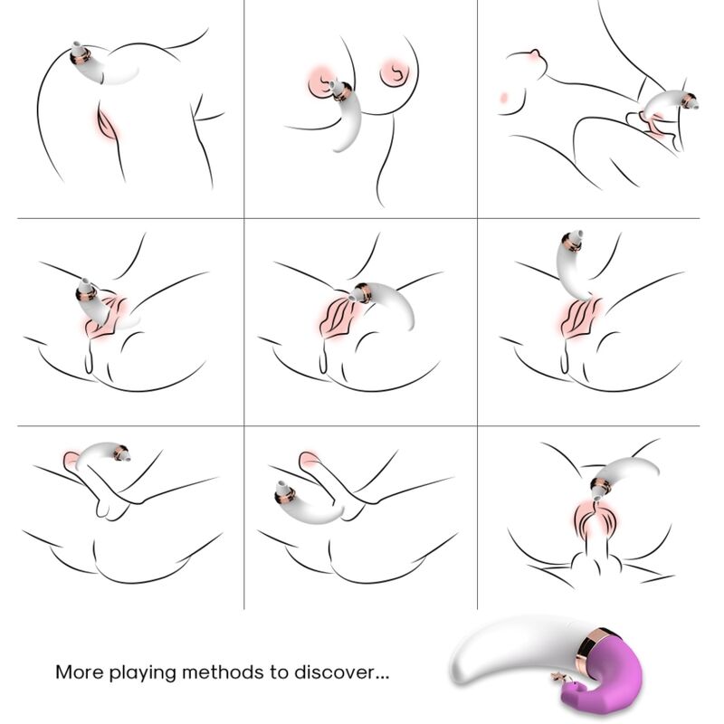 Succhia Clitoride con Vibratore Armony Sweetmoon — 9 Modalità, Rosa