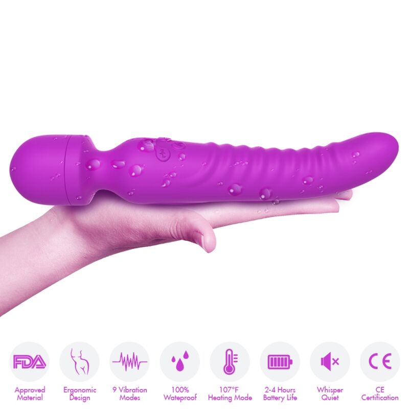 Vibratore Wand con Calore Armony Mission — Silicone, Viola