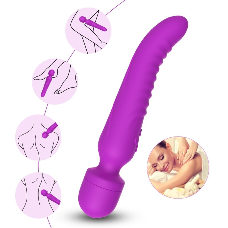 Vibratore Wand con Calore Armony Mission — Silicone, Viola