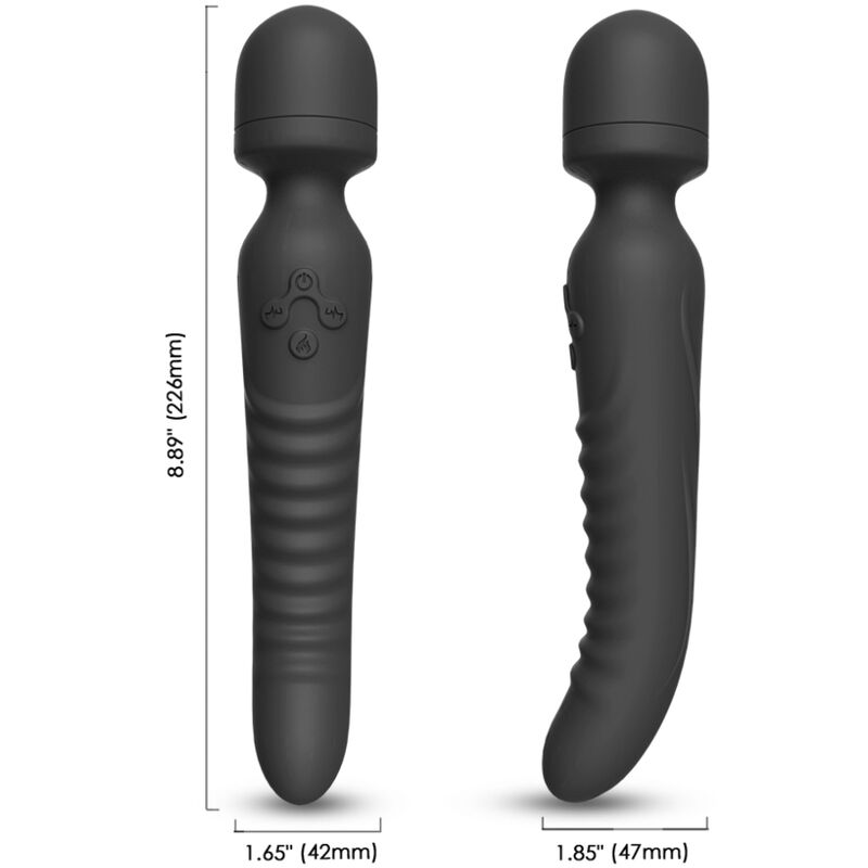 Vibratore Wand con Effetto Calore Armony Mission — Nero