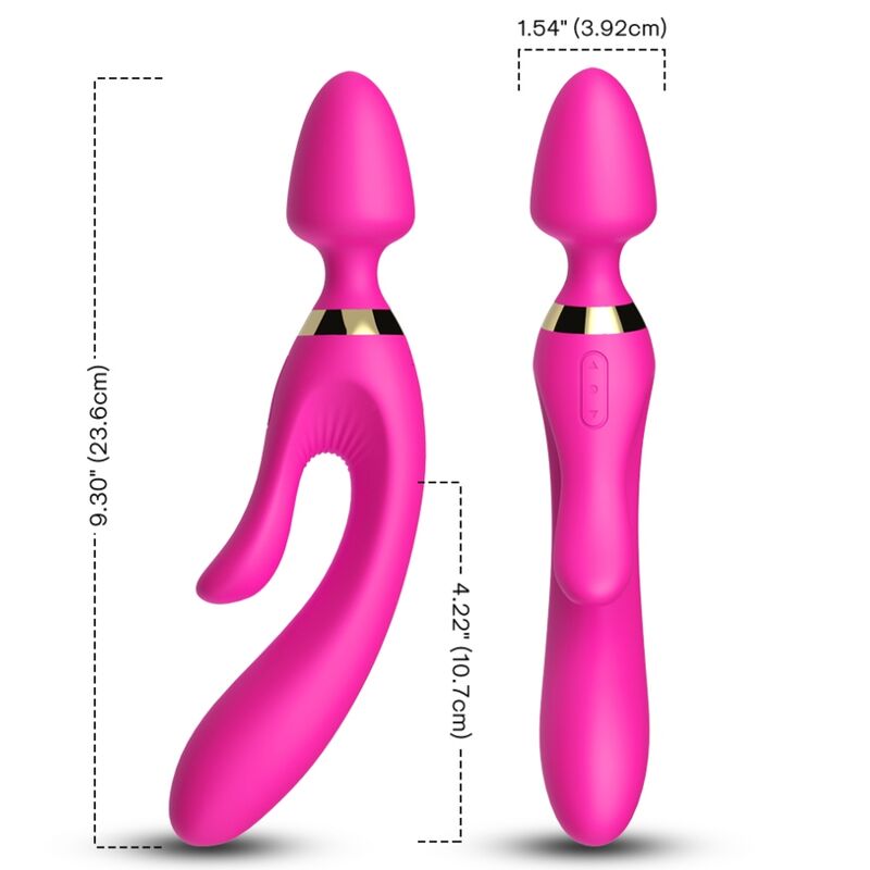 Vibratore Rabbit Armony — Silicone, 18 Modalità, Fucsia