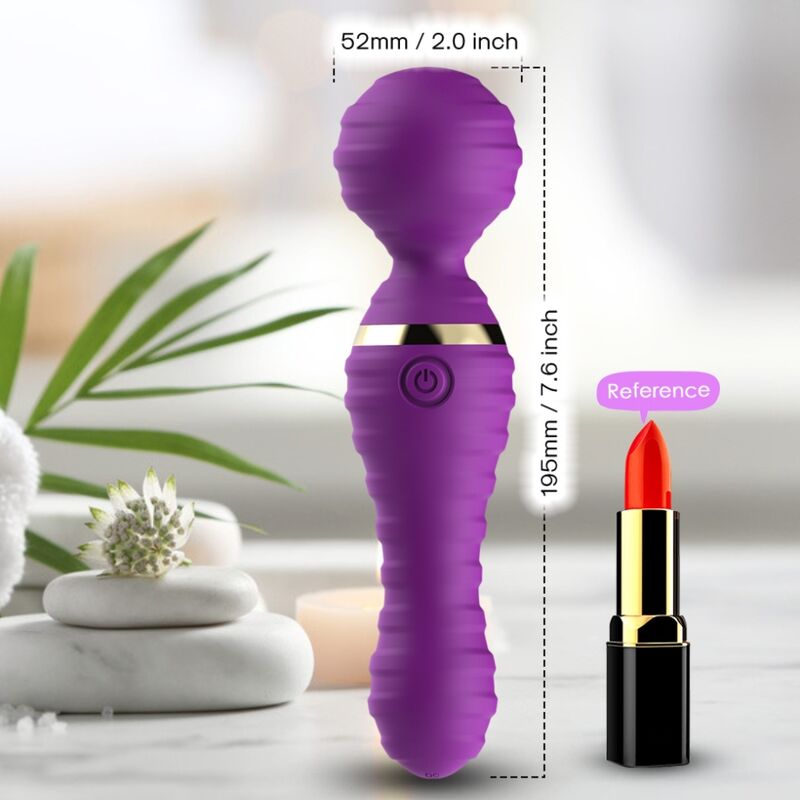 Vibratore Wand Armony Freedo — Silicone, 9 Modalità, Viola