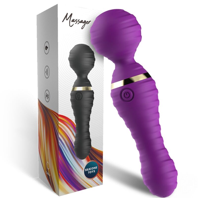 Vibratore Wand Armony Freedo — Silicone, 9 Modalità, Viola