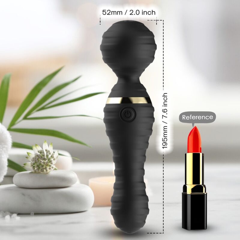 Vibratore Wand Armony Freedo — Silicone, 9 Modalità, Nero