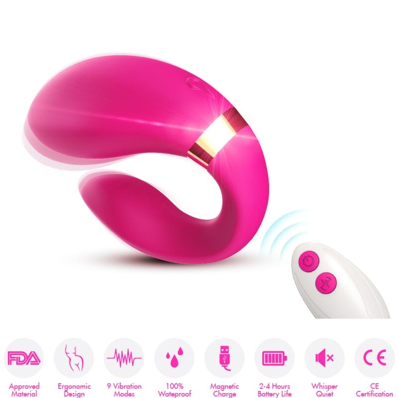 Vibratore di Coppia con Telecomando Armony — 9 Modalità, Fucsia