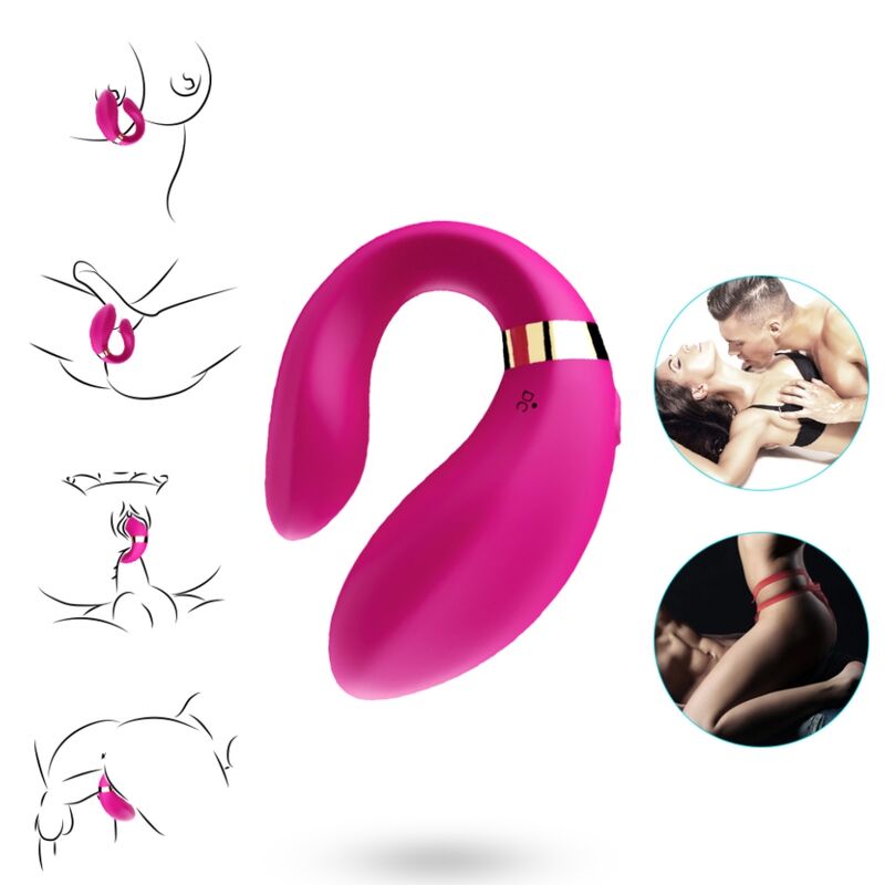 Vibratore di Coppia con Telecomando Armony — 9 Modalità, Fucsia