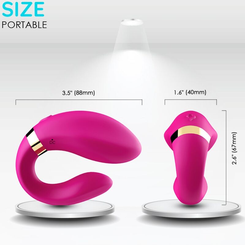 Vibratore di Coppia con Telecomando Armony — 9 Modalità, Fucsia