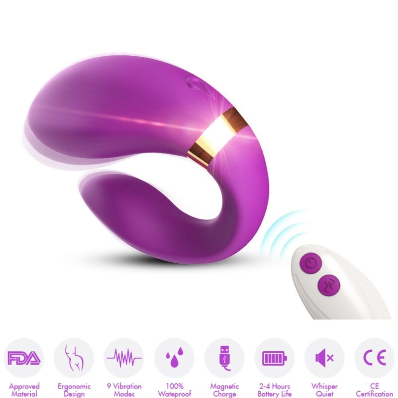 Vibratore di Coppia con Telecomando Armony — 9 Modalità, Viola