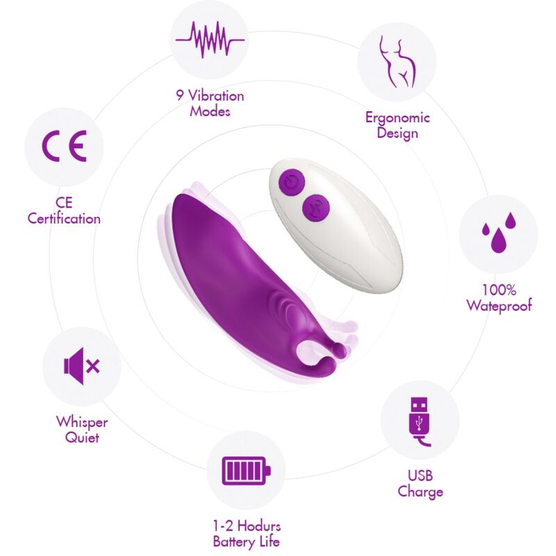 Vibratore Indossabile Punto G Armony Honeybee — Telecomando, Viola