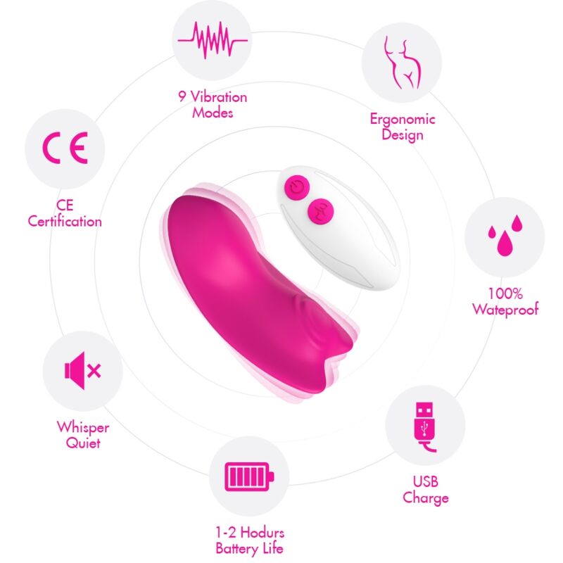 Mutandina Vibrante con Telecomando Armony Butterfly — Rosa