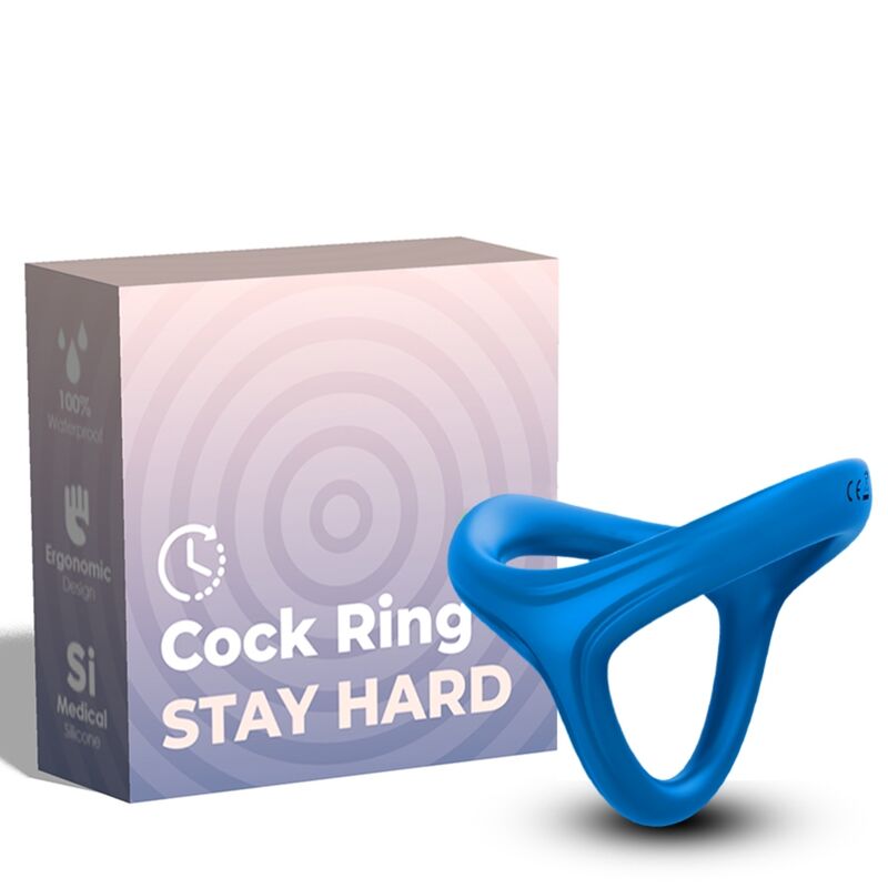 Anello Fallico Doppio Armony Tresor — Silicone, Blu