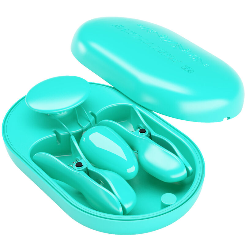 Kit Elettrostimolazione Capezzoli Pretty Love — Pinze BDSM Blu
