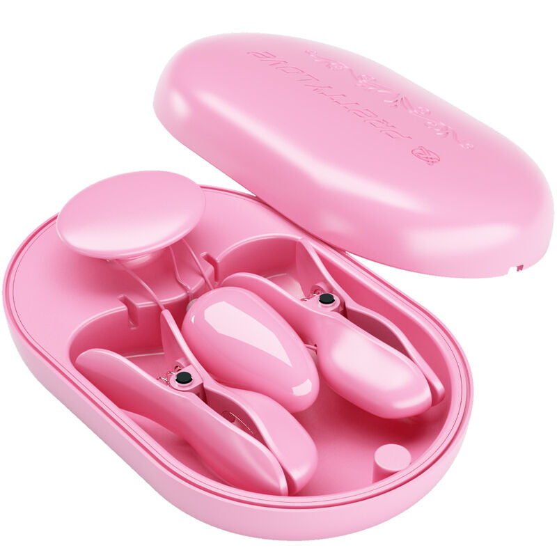 Pinze per Capezzoli Elettrostimolanti Pretty Love Flirtation — Rosa