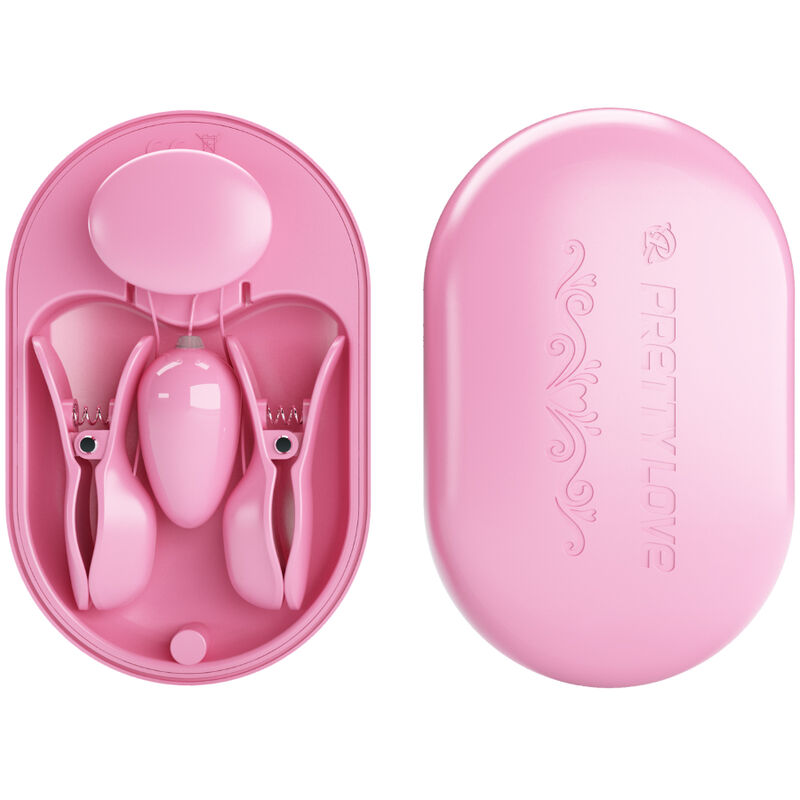 Pinze per Capezzoli Elettrostimolanti Pretty Love Flirtation — Rosa