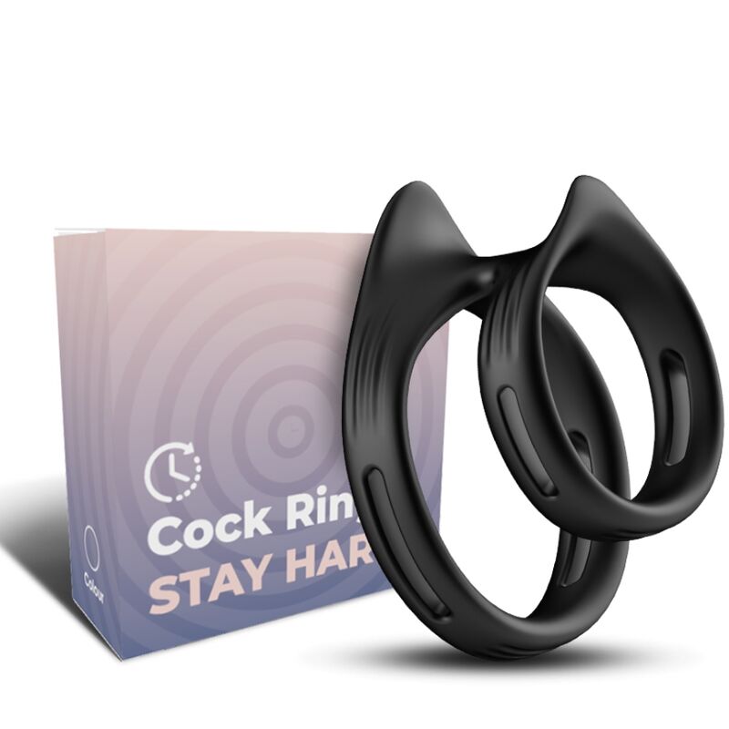 Anello Fallico Doppio Armony Dualring — Nero