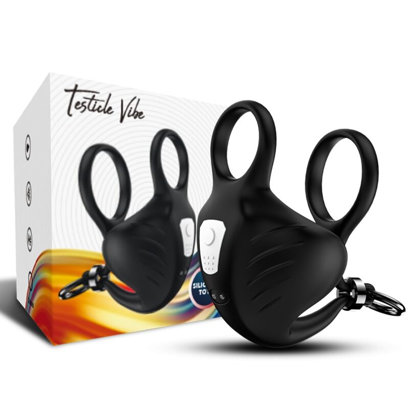 Anello Fallico Vibrante con Telecomando Armony Manta — Nero