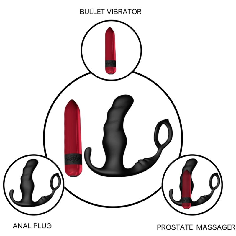 Vibratore Anale Prostatico Armony Knight — con Anello Vibrante
