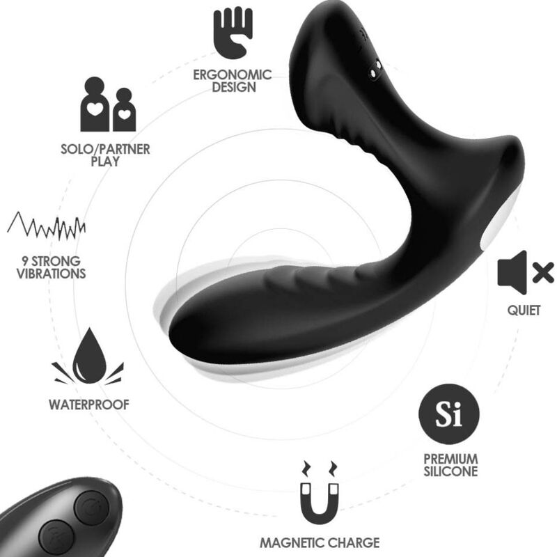 Plug Anale Prostatico Vibrante con Telecomando Armony Storm