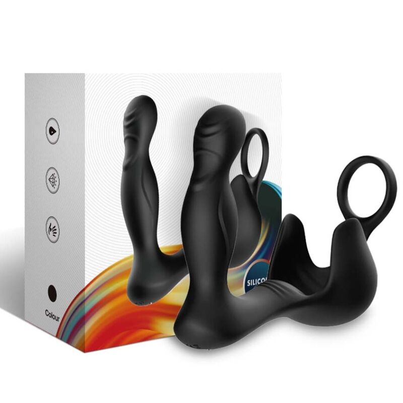 Vibratore Anale Prostatico con Anello Armony — 9 Modalità, Nero