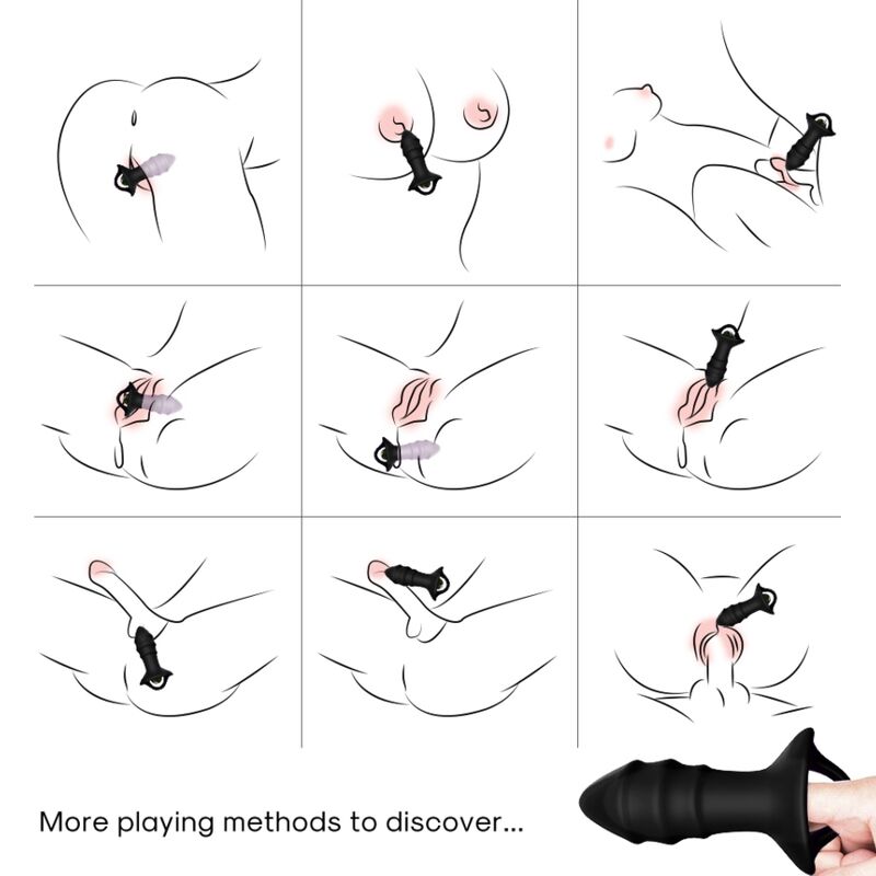 Vibratore con Plug Anale Armony Kylin — Silicone, Telecomando