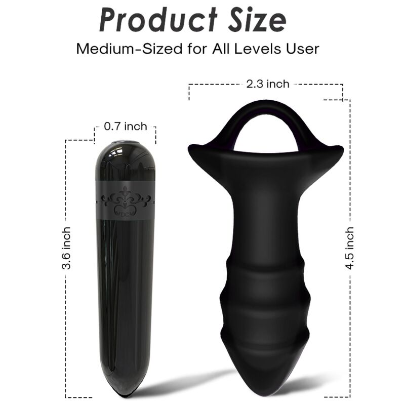 Vibratore con Plug Anale Armony Kylin — Silicone, Telecomando