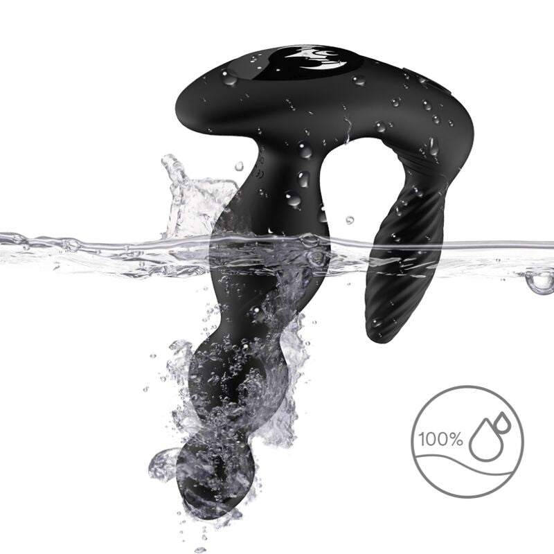 Vibratore con Plug Anale Telecomandato Armony Manfun — Nero
