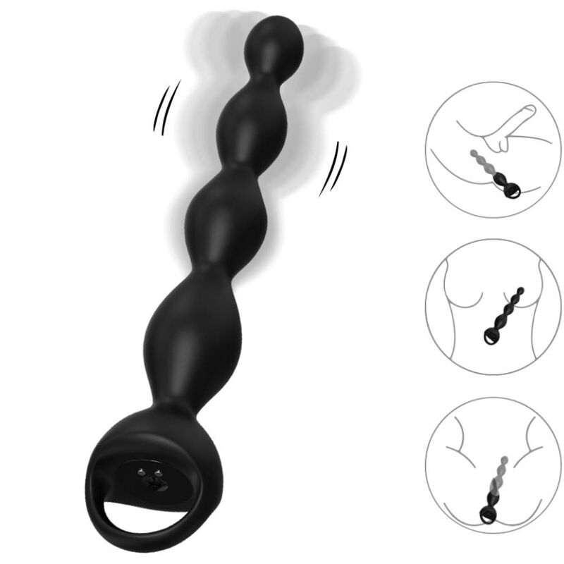 Plug Anale Vibrante Armony Finger — Silicone, Nero