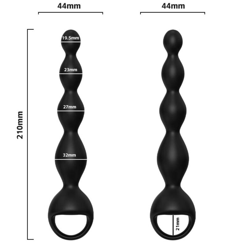 Plug Anale Vibrante Armony Finger — Silicone, Nero