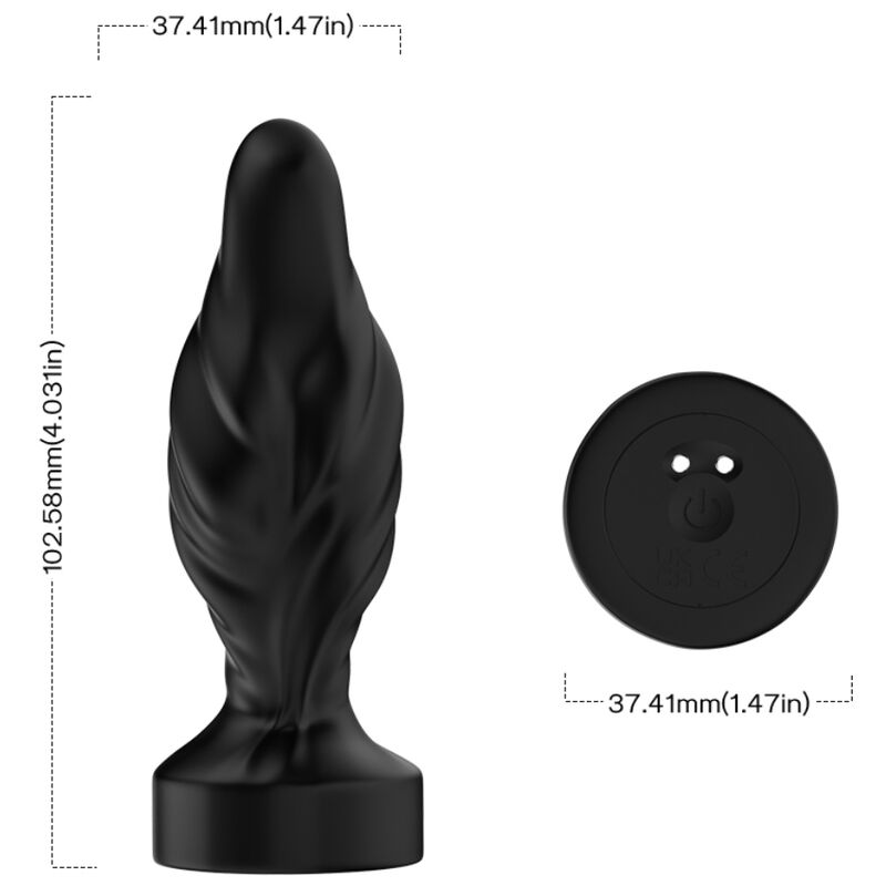 Vibratore e Plug Anale con Telecomando Armony — Silicone