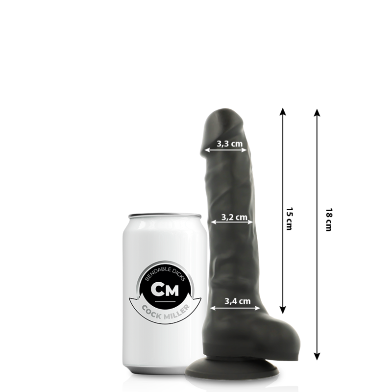 Dildo Realistico Articolabile Cock Miller — Silicone 18 cm