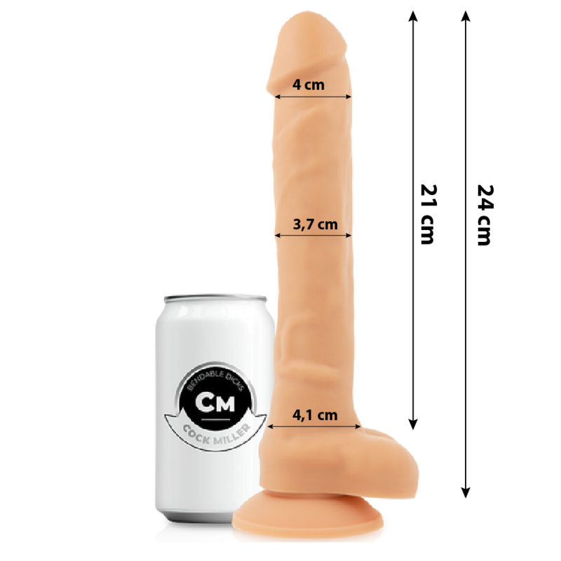 Dildo Realistico Articolabile Cock Miller Cocksil — 24 cm
