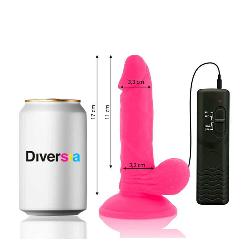 Dildo Vibrante Flessibile Diversia — 17 cm