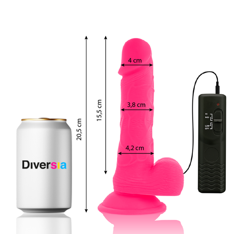 Dildo Vibrante Flessibile Diversia — 20,5 cm