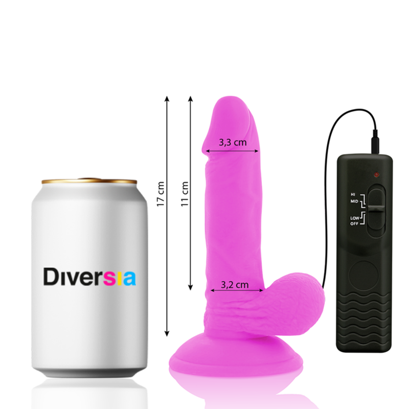 Dildo Vibrante Flessibile Diversia — 17 cm