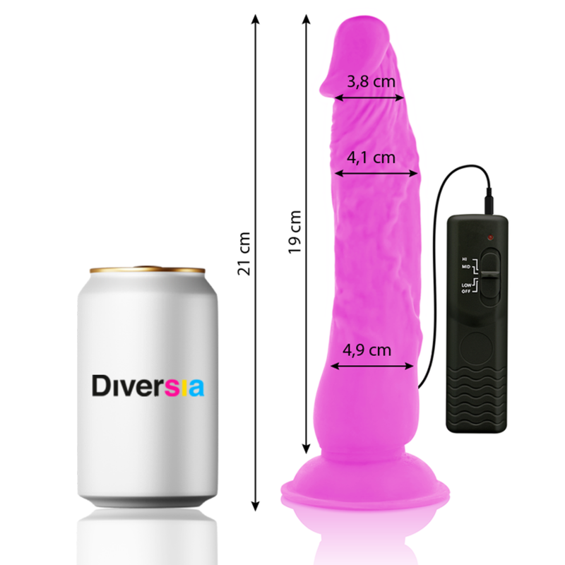 Dildo Vibrante Flessibile Diversia — 21 cm