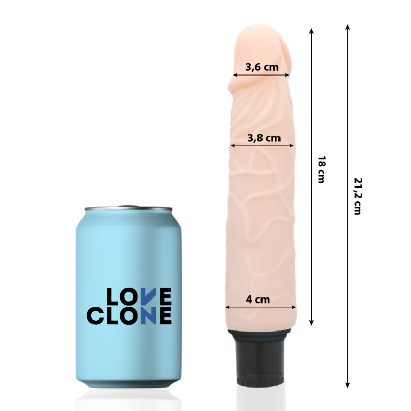 Vibratore Realistico Autolubrificante Loveclone Finn — 21 cm