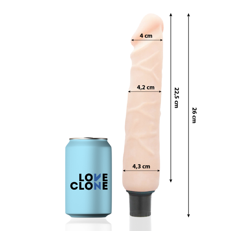 Vibratore Realistico Autolubrificante Loveclone Jansen — 26 cm