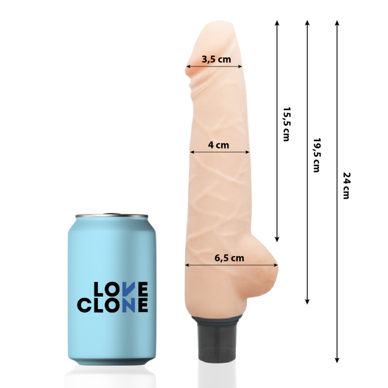 Dildo Realistico Autolubrificante Loveclone Harald — 24 cm