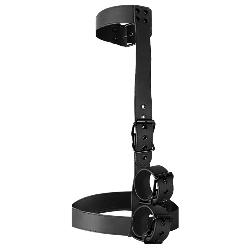 Kit Bondage Collare e Polsini Fetish Submissive — Pelle Vegana