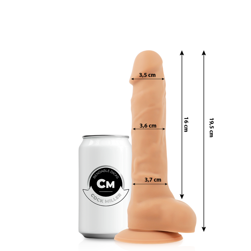 Dildo Realistico Flessibile Cock Miller — Silicone 19,5 cm